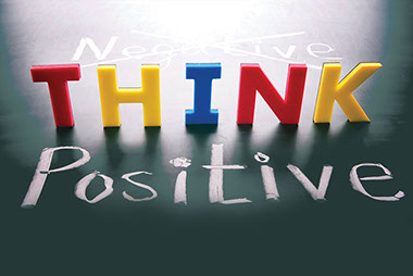 Image of the words "Think Positive".