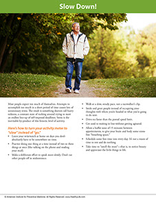 Page from A Year of Health Hints book by the American Institute for Preventive Medicine. www.HealthyLife.com. All rights reserved.