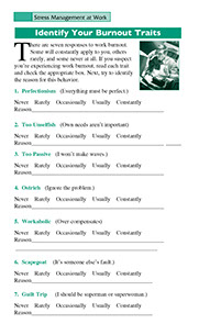 Page from the Systematic Stress Management book by the American Institute for Preventive Medicine. www.HealthyLife.com. All rights reserved.