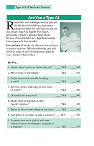 Page from the Systematic Stress Management book by the American Institute for Preventive Medicine. www.HealthyLife.com. All rights reserved.