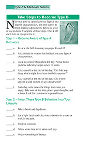 Page from the Systematic Stress Management book by the American Institute for Preventive Medicine. www.HealthyLife.com. All rights reserved.