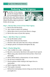 Page from the Systematic Stress Management book by the American Institute for Preventive Medicine. www.HealthyLife.com. All rights reserved.