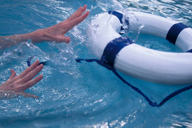Image of arms reaching for a ring buoy.