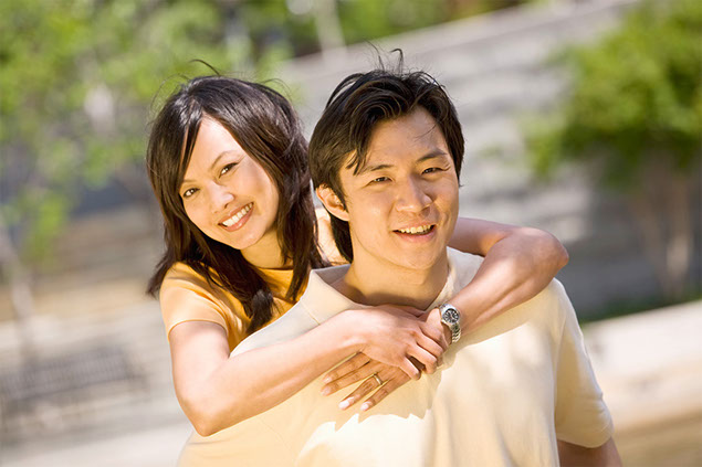 Image of happy, young couple.
