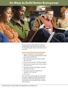 A Year of Health Hints book by the American Institute for Preventive Medicine. www.HealthyLife.com. All rights reserved.