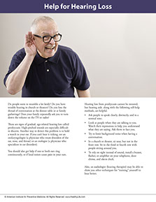 A Year of Health Hints book by the American Institute for Preventive Medicine. www.HealthyLife.com. All rights reserved.