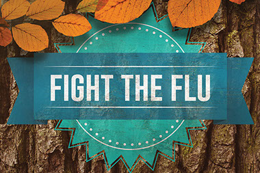 Image with the words "Fight the Flu" written in a banner.