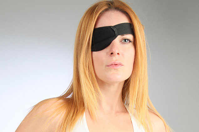 Image of women wearing an eye patch.