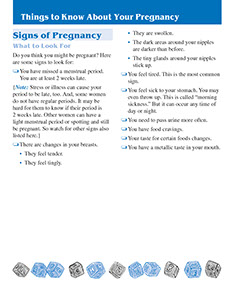 Prenatal Self-Care book by the American Institute for Preventive Medicine. www.HealthyLife.com. All rights reserved.