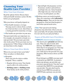 Prenatal Self-Care book by the American Institute for Preventive Medicine. www.HealthyLife.com. All rights reserved.