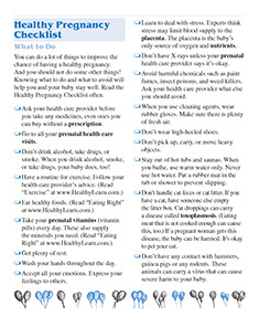 Prenatal Self-Care book by the American Institute for Preventive Medicine. www.HealthyLife.com. All rights reserved.