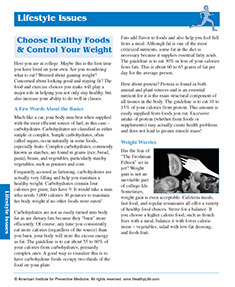 Page from Student Self-Care book by the American Institute for Preventive Medicine. www.HealthyLife.com. All rights reserved.