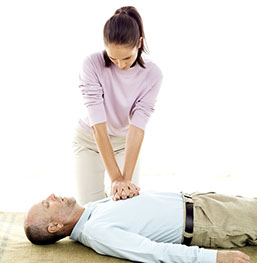 Image of chest compressions.