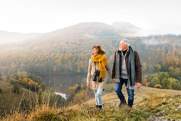 Couple on a walk.