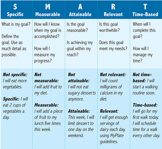 S.M.A.R.T. chart.