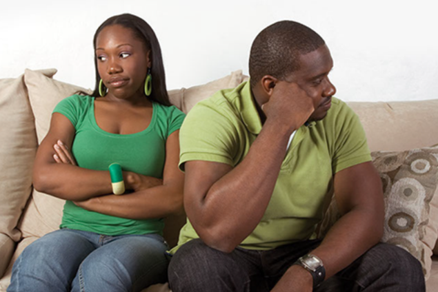 Image of couple not getting along.