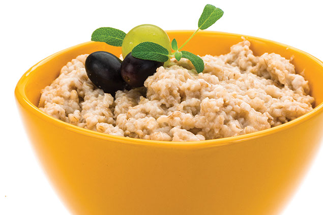 Image of a bowl with oatmeal.