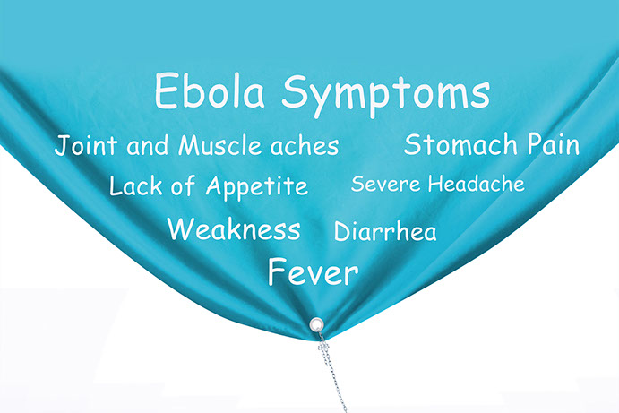 Illustration of ebola symptoms.