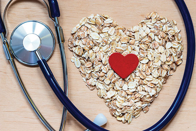 Image of oats shaped in a heart.