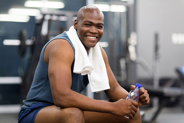 Image of man at the gym.