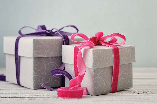 Image of 2 wrapped gifts.