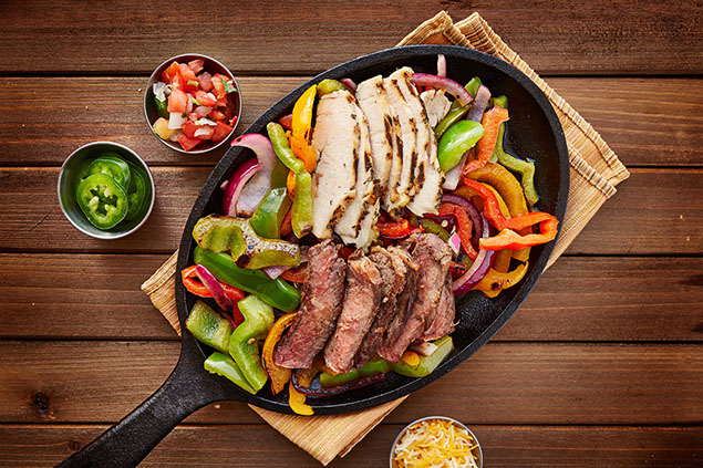 Image of grilled chicken and steak.