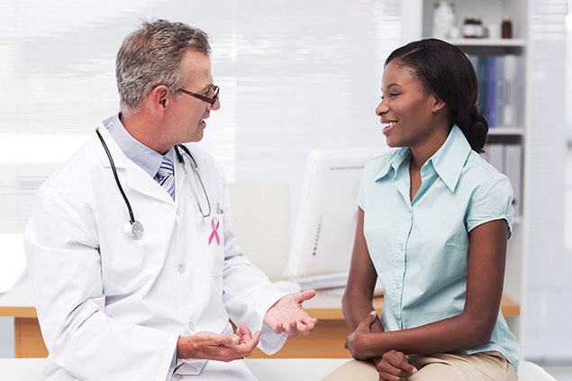 Image of doctor and patient.