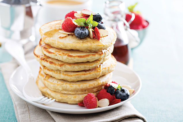 Image of a cinnamon oatmeal pancakes.