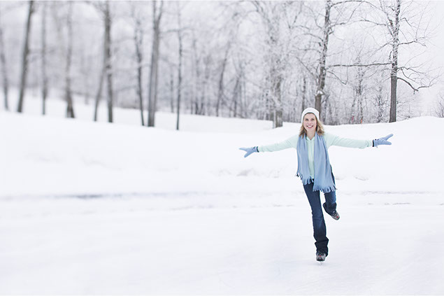 Image of women ice skating.