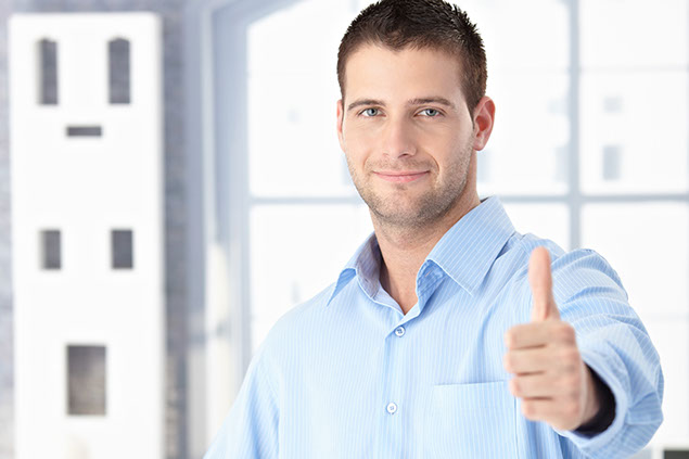 Image of man with thumbs up.