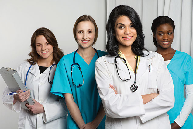 Image of 4 female doctors.