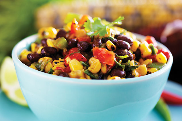A bowl of salsa.