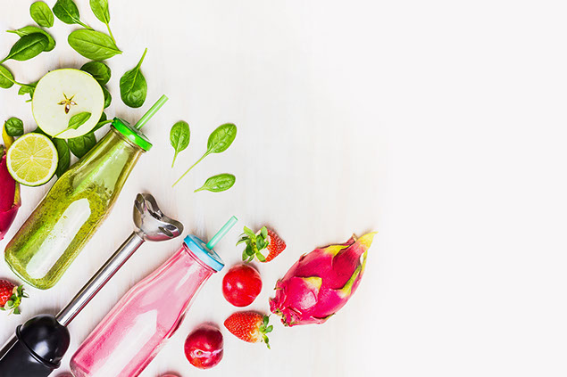 Two different detox drinks.
