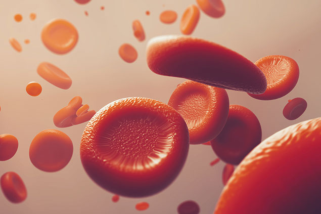 Illustration of blood cells.
