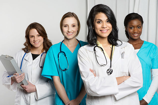 Image of 4 female doctors.