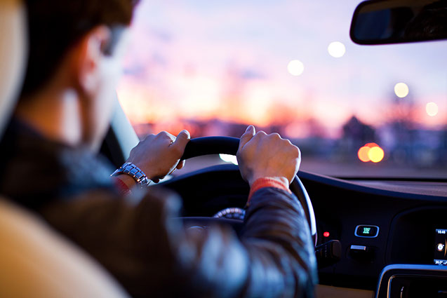 Image of man driving.