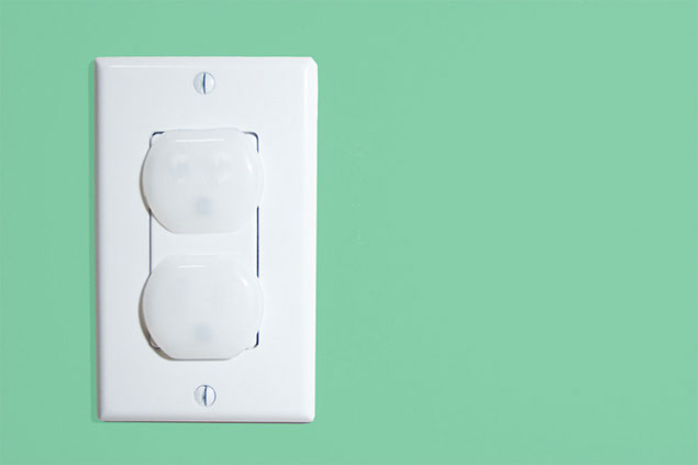 Image of electric outlet covered.