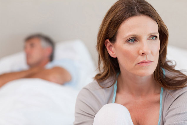 Image of couple not talking to each other.