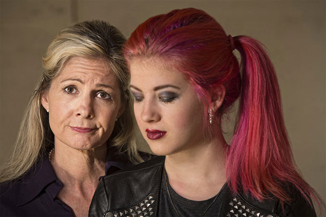 Image of teen girl with mother.