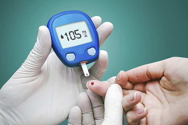 Close up image of a glucose test.