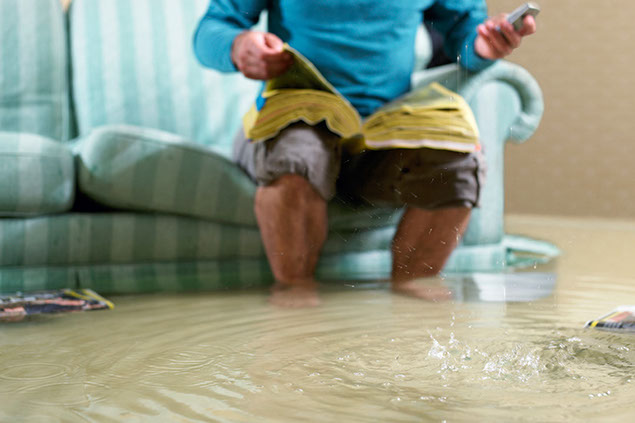 Image of flood inside home.