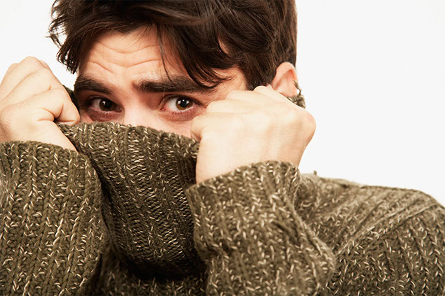 Image of man appearing to have paranoia.