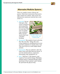 Page from Ways to Well-Being book by the American Institute for Preventive Medicine. www.HealthyLife.com. All rights reserved.