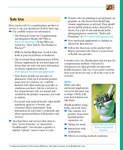 Page from the Healthier at Home book by the American Institute for Preventive Medicine. www.HealthyLife.com. All rights reserved.