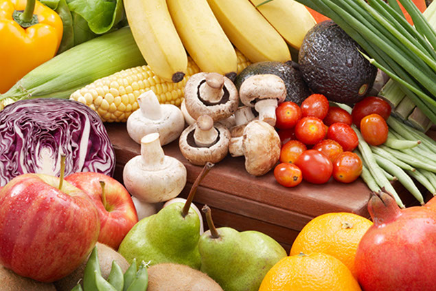 Image of various fruits and veggies.