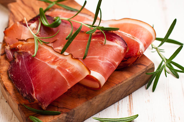 Image of bacon and rosemary.