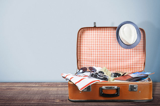 Image of suit case opened.
