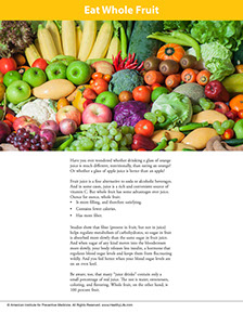 Page from A Year of Health Hints book by the American Institute for Preventive Medicine. www.HealthyLife.com. All rights reserved.
