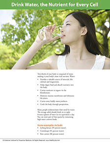 Page from A Year of Health Hints book by the American Institute for Preventive Medicine. www.HealthyLife.com. All rights reserved.