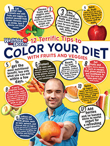 Color Your Diet poster by the American Institute for Preventive Medicine. www.HealthyLife.com. All rights reserved.